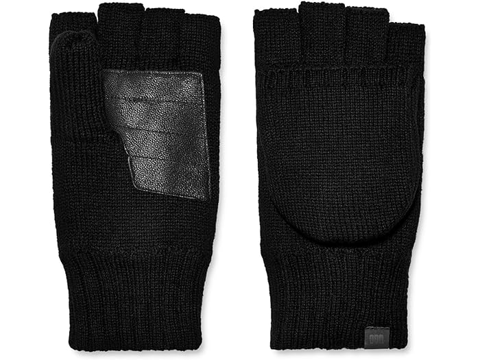 取寄 アグ メンズ ニット フリップ ミトン ウィズ リサイクル マイクロファー ライニング UGG men UGG Knit Flip Mitten with Recycled Microfur Lining Black