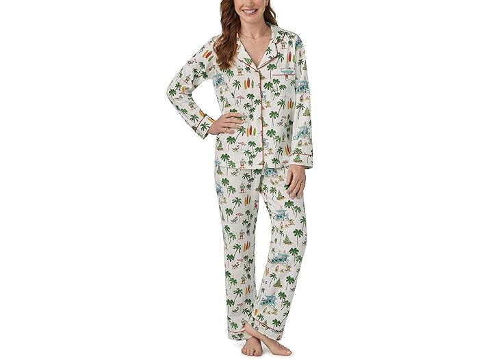 () xbhwbhpW}Y fB[X O X[u NVbN Pj Zbg Bedhead PJs women Bedhead PJs Long Sleeve Classic PJ Set Deck The Palms