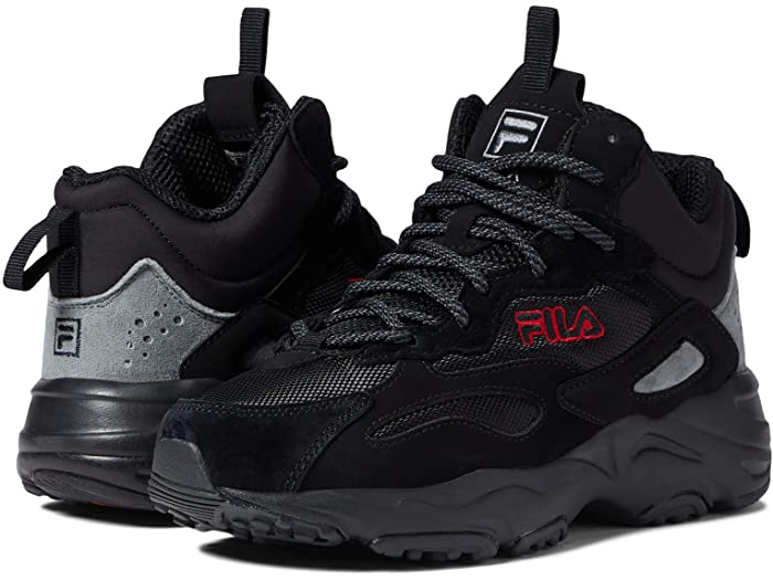 (取寄) フィラ キッズ ボーイズ レイ トレーサー ミッド (ビッグ キッズ) Fila Kids boys Ray Tracer Mid (Big Kid) Black/Dark Shadow/Fila Red