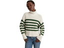 (取寄) メイドウェル レディース マールド ワイド リブ モックネック セーター Madewell women Madewell Marled Wide Rib Mockneck Sweater Varsity Green Stripe