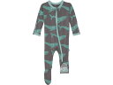 (取寄) キッキー パンツ キッズ ボーイズ プリント フッティー ウィズ ジッパー (インファント) Kickee Pants Kids boys Kickee Pants Kids Print Footie with Zipper (Infant) Rain Whale