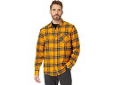 () I[N[ Y |fBA vCh O X[u tl Oakley men Oakley Podium Plaid Long Sleeve Flannel Amber Yellow/Black Check