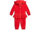 (取寄) ラルフローレン キッズ ガールズ ベロア ブーディ アンド ジョガー パンツ セット (インファント) Polo Ralph Lauren Kids girls Polo Ralph Lauren Kids Velour Hoodie & Jogger Pant Set (Infant) RL2000 Red