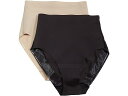 (取寄) ミラクルスーツ シェイプウェア レディース 2-パック ライト コントロール ブリーフ Miraclesuit Shapewear women 2-Pack Light Control Brief Black/Warm Beige(4)