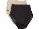 (取寄) ミラクルスーツ シェイプウェア レディース 2-パック ライト コントロール ブリーフ Miraclesuit Shapewear women Miraclesuit Shapewear 2-Pack Light Control Brief Black/Warm Beige 1