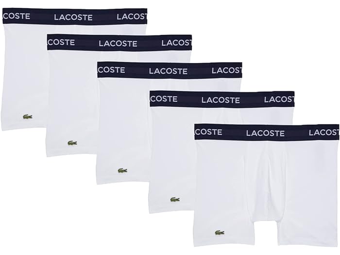 ラコステ パンツ メンズ (取寄) ラコステ メンズ 5-パック ボクサー ブリーフ Lacoste men Lacoste 5-Pack Boxer Brief White