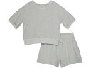 (取寄) ハビチュアル ガール ガールズ ポンテ トップ アンド ショーツ セット (ビッグ キッズ) HABITUAL girl girls HABITUAL girl Ponte Top & Shorts Set (Big Kids) Grey Heather