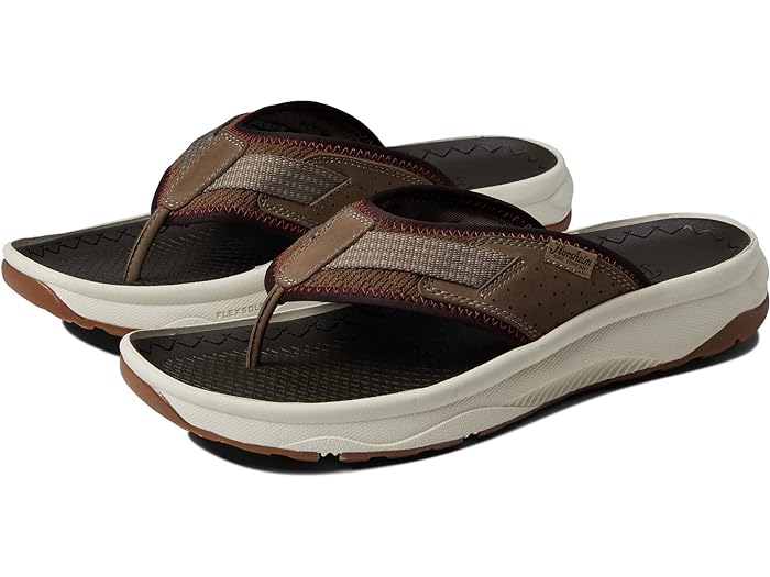 (取寄) フローシャイム メンズ トレッド ライト トング サンダル Florsheim men Florsheim Tread Lite Thong Sandal Taupe Knit/Nubuck/White Sole