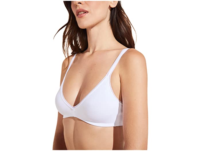 () С ԥ ȥå åȥ ֥å Eberjey Pima Stretch Cotton Bralette White