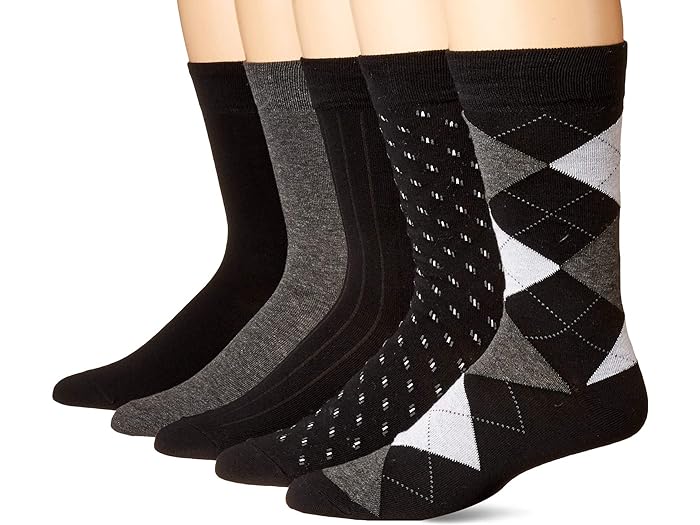 (取寄) KM レジェンド メンズ メンズ メンズ ドレス ソックス アソーテッド 5 ペア パック KM Legend men KM Legend Mens Men's Dress Socks, Assorted 5 Pair Pack Black