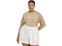 () [ t[ fB[X vX-TCY Rbguh h}-X[u Z[^[ LAUREN Ralph Lauren women LAUREN Ralph Lauren Plus-Size Cotton-Blend Dolman-Sleeve Sweater Birch Tan