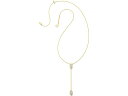 () PhXRbg fB[X OC\ Y-lbNX Kendra Scott women Kendra Scott Grayson Y-Necklace Gold White CZ