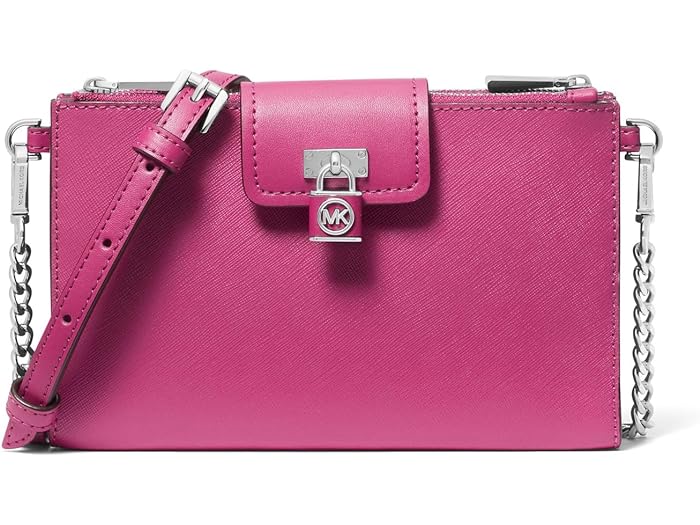 () }CPR[X fB[X r[ X[ _u Wbv NX{fB MICHAEL Michael Kors women MICHAEL Michael Kors Ruby Small Double Zip Crossbody Deep Fuchsia