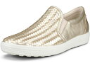 (取寄) エコー レディース ソフト 7 ウーブン スリッポン リ ECCO women Soft 7 Woven Slip-On II Pure White Gold