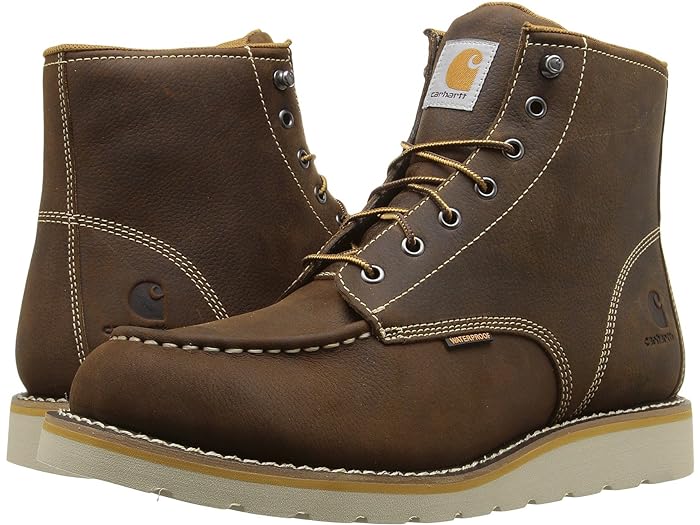 () J[n[g Y 6C` m-Z[teB gD EFbW u[c Carhartt men Carhartt 6-Inch Non-Safety Toe Wedge Boot Brown Oil Tanned Leather