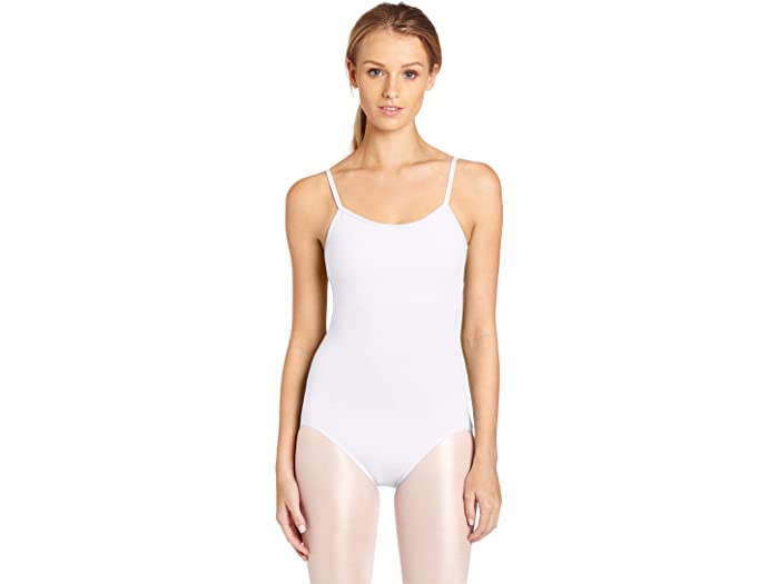 (取寄) カペジオ ウィメンズ キャミソール レオタード アジャスタブル ストラップ Capezio Womens Camisole Leotard With Adjustable Straps White