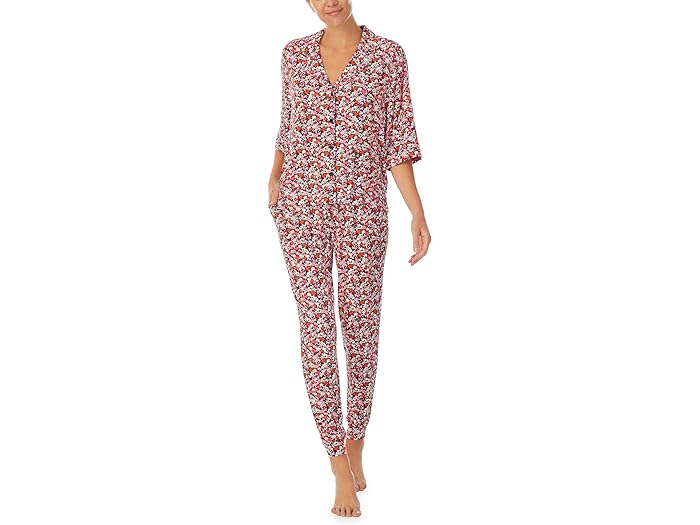 (取寄) サンクチュアリ レディース エルボー ノッチ ジョガーズ Pj セット Sanctuary women Sanctuary Elbow Notch Joggers PJ Set Tonal Red Floral