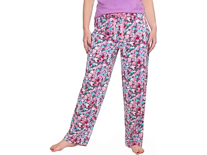 (取寄) ヒュー レディース プリンテッド ニット ロング パジャマ スリープ パンツ HUE women HUE Printed Knit Long Pajama Sleep Pant Castlerock 1