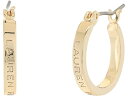 (取寄) ローレン ラルフローレン レディース 15 ウム ロゴ フープ イヤリングス LAUREN Ralph Lauren women LAUREN Ralph Lauren 15 mm Logo Hoop Earrings Gold
