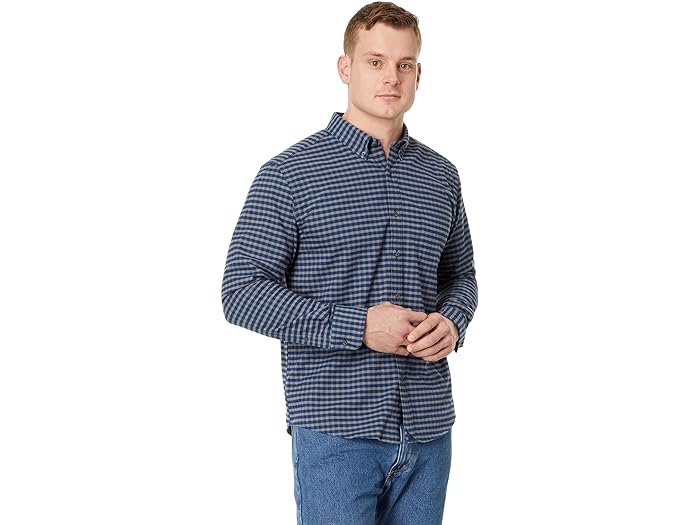(取寄) アンタックイット メンズ リンクル-フリー パフォーマンス フランネル シャツ UNTUCKit men UNTUCKit Wrinkle-Free Performance Flannel Shirt Blue