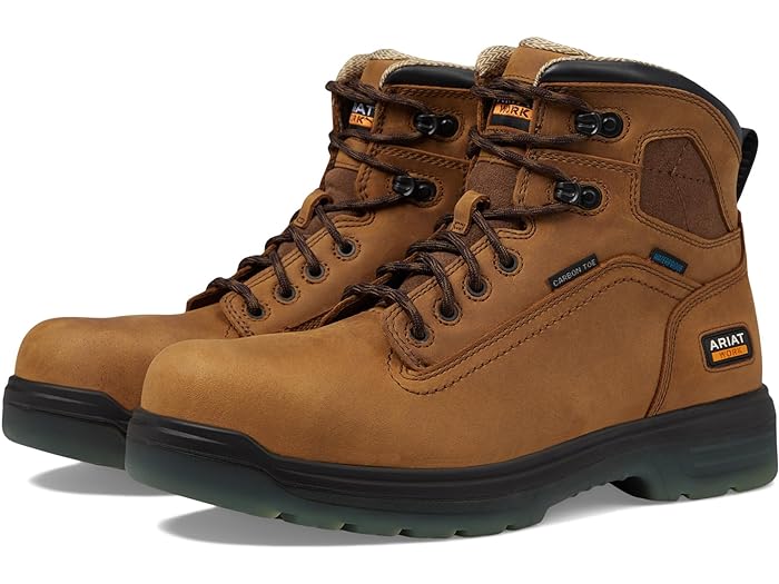 (取寄) アリアット メンズ ターボ 6 ウォータープルーフ カーボン トゥ ワーク ブーツ Ariat men Turbo 6" Waterproof Carbon Toe Work Boot Aged Bark