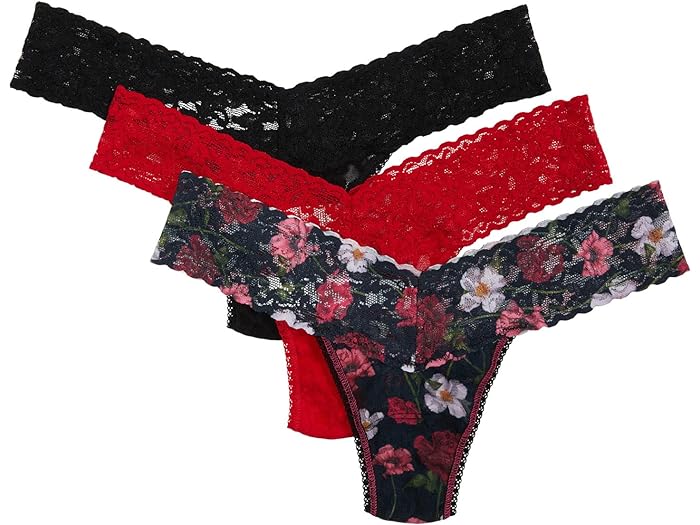 () nL[ pL[ fB[X E CY {bNXh 3-pbN Hanky Panky women Hanky Panky Low Rise Boxed 3-Pack Red/Am I Dreaming/Black