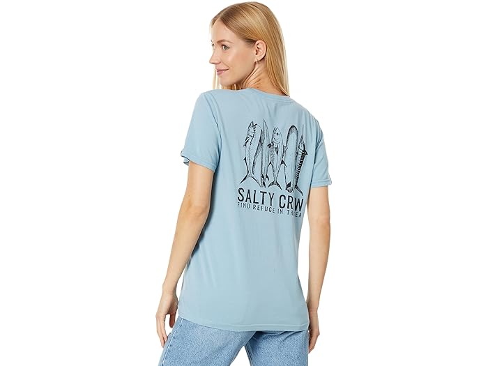 (取寄) ソルティ クルー レディース ライン アップ 半袖 ボーイフレンズ Tシャツ Salty Crew women Salty Crew Line Up Short Sleeve Boyfriend Tee Tidal Blue