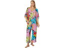 (取寄) N バイ ナトリ レディース ボラ ボラ クリンクル カフタン Pj セット N by Natori women N by Natori Bora Bora Crinkle Caftan PJ Set Pink Multi