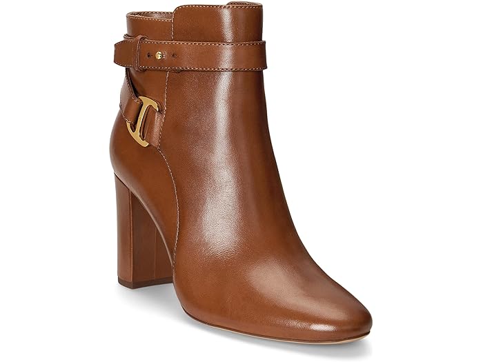 () [ t[ fB[X }f u[eB LAUREN Ralph Lauren women LAUREN Ralph Lauren Madelyn Bootie Deep Saddle Tan