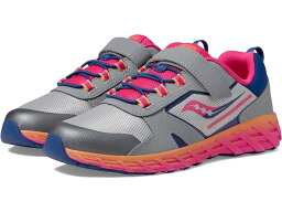 (取寄) サッカニー キッズ ガールズ ウィンド シールド A/C 2.0 (リトル キッド/ビッグ キッド) Saucony Kids girls Saucony Kids Wind Shield A/C 2.0 (Little Kid/Big Kid) Grey/Pink/Navy