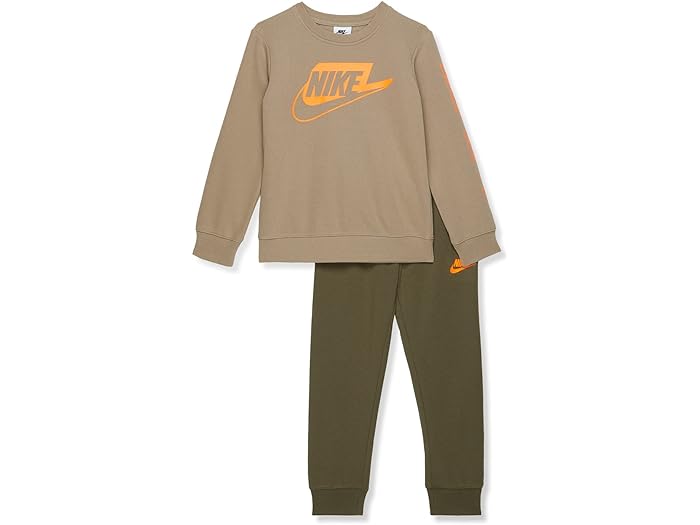 (取寄) ナイキ キッズ ボーイズ NSW クラブ フリース クルー スウェットシャツ (リトル キッズ) Nike Kids boys Nike Kids NSW Club Fleece Crew Sweatshirt (Little Kids) Medium Olive