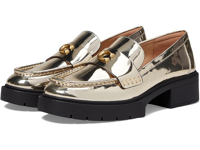 (取寄) コーチ レディース レア ローファー COACH women COACH Leah Loafer Gold