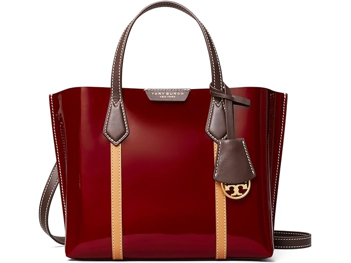 () g[o[` fB[X y[ peg X[ gv Rp[gg g[g Tory Burch women Tory Burch Perry Patent Small Triple-Compartment Tote Royal Burgundy
