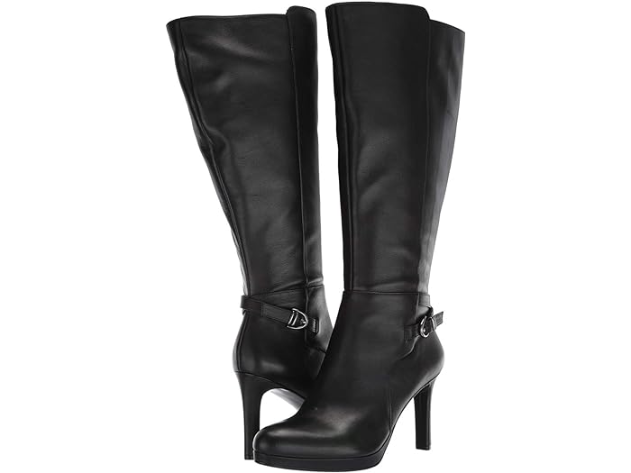 () i`CU[ fB[X ^C Ch J[t Naturalizer women Naturalizer Tai Wide Calf Black Leather