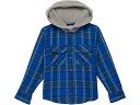 (取寄) エルエルビーン キッズ フリース ライン フランネル シャツ フーデット プレイド (リトル キッズ) L.L.Bean kids Fleece Lined Flannel Shirt Hooded Plaid (Little Kids) Bright Blue