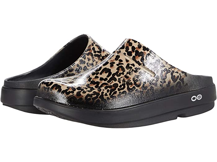 (取寄) ウーフォス レディース リミテッド OOFOS women OOCloog Limited Black/Leopard