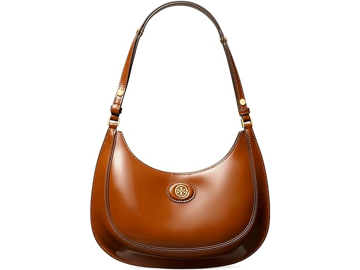 (取寄) トリーバーチ レディース ロビンソン スパッツォラート コンバーチブル クレセント バッグ Tory Burch women Tory Burch Robinson Spazzolato Convertible Crescent Bag Dark Sienna