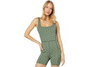 () ChEF fB[X V[g j^[h - `FbN vg Madewell women Madewell Short Unitard - Check Print Deep Forest