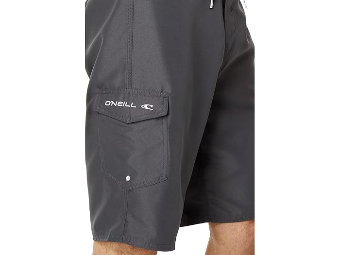 (取寄) オニール メンズ サンタ クルス ソリッド 2.0 ボードショーツ O'Neill men Santa Cruz Solid 2.0 Boardshorts Anthracite/White