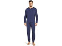 (取寄) エバージェイ メンズ ヘンリー - ザ ロング Pj セット Eberjey men Henry - The Long PJ Set True Nav...