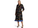 () [ t[ fB[X vX-TCY xeBO-vg cC VchX LAUREN Ralph Lauren women LAUREN Ralph Lauren Plus-Size Belting-Print Twill Shirtdress Black/Blue/Multi