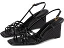 () g[o[` fB[X 75 E }` Xgbv EFbW T_ Tory Burch women Tory Burch 75 mm Multi Strap Wedge Sandals Perfect Black/Perfect Black/Perfec