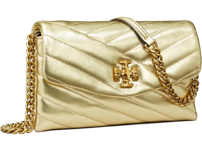 トリーバーチ (取寄) トリーバーチ レディース キラ シェブロン メタリック チェイン ウォレット Tory Burch women Tory Burch Kira Chevron Metallic Chain Wallet Gold