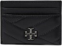 トリーバーチ (取寄) トリーバーチ レディース キラ シェブロン パヴェ ロゴ カード ケース Tory Burch women Tory Burch Kira Chevron Pave Logo Card Case Black