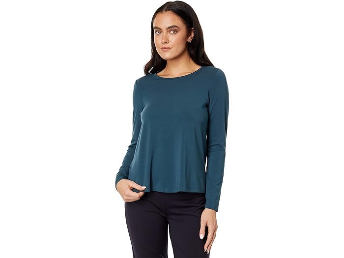 (取寄) アイリーン フィッシャー レディース ピティート クルー ネック トップ Eileen Fisher women Eileen Fisher Petite Crew Neck Top Alpine