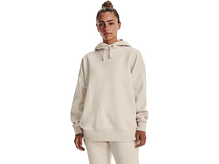 () A_[A[}[ fB[X Co t[X I[o[TCY p[J[ Under Armour women Under Armour Rival Fleece Oversized Hoodie Oatmeal Light Heather/White