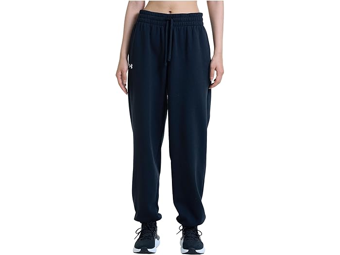 () A_[A[}[ fB[X Co t[X I[o[TCY WK[Y Under Armour women Under Armour Rival Fleece Oversized Joggers Black/White