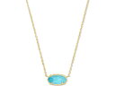 () PhXRbg fB[X CCU y_g lbNX Kendra Scott women Kendra Scott Elisa Pendant Necklace Gold Turquoise-Variegated