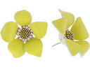 () PCgXy[h fB[X t[ p[ U[ X^bY COX Kate Spade New York women Kate Spade New York Flower Power Leather Studs Earrings Yellow Multi