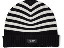 (取寄) ケイトスペード レディース モダン マルチ ストライプ ガーター ステッチ ビーニー Kate Spade New York women Kate Spade New York Modern Multi Stripe Garter Stitch Beanie Black